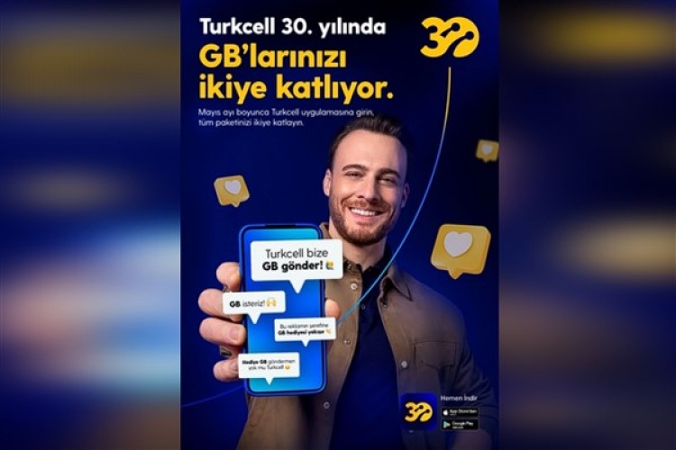 Turkcell 30. yılında GB'ları ikiye katlıyor