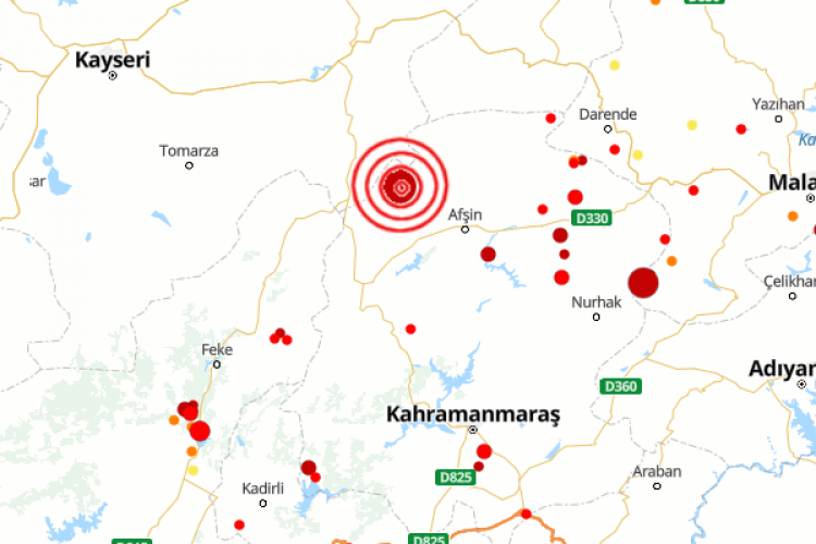 Kahramanmaraş'ta deprem