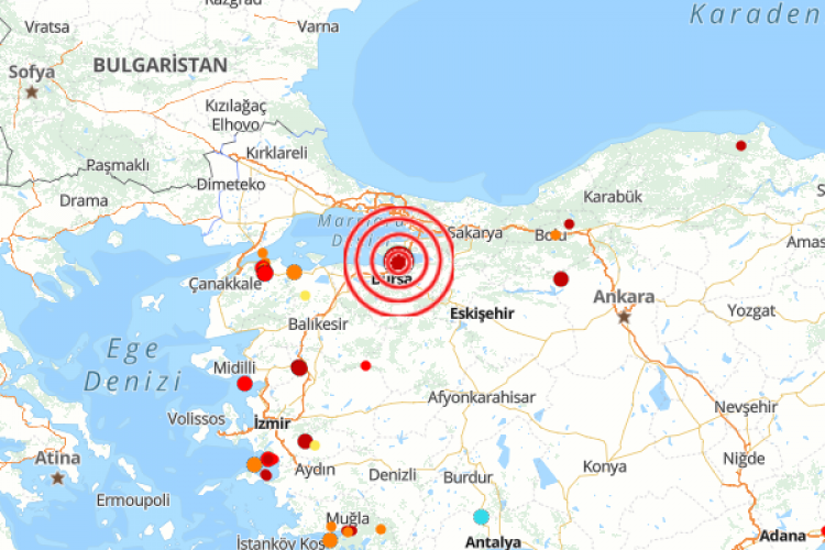 Bursa'da deprem