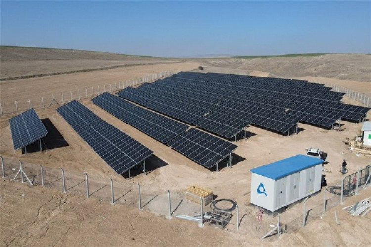 Bolvadin ilçesindeki GES projesinde çalışmalar sürüyor