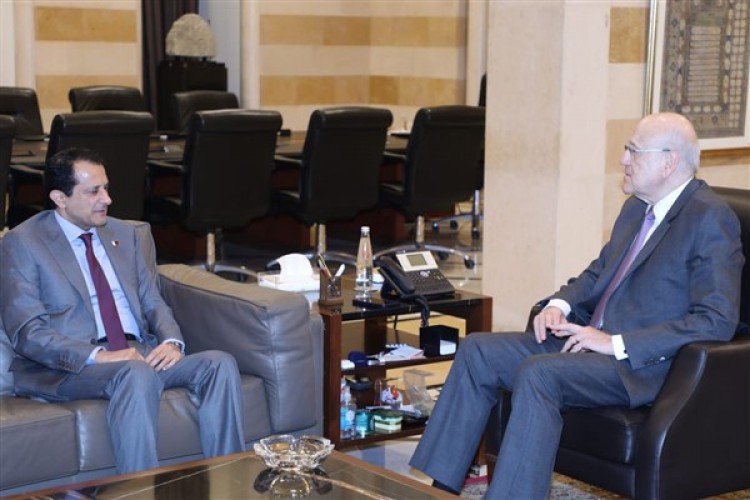 Katar'ın Lübnan Büyükelçisi, Lübnan Başbakanı Mikati ile görüştü