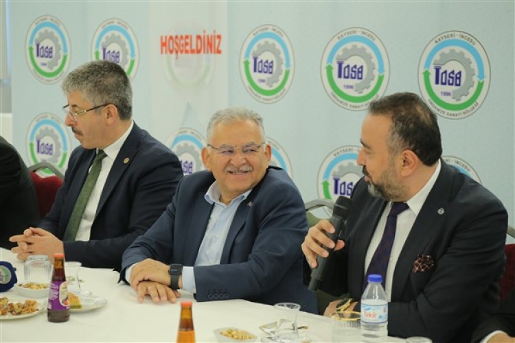 Başkan Büyükkılıç, İncesu OSB'de iş insanları ile bir araya geldi