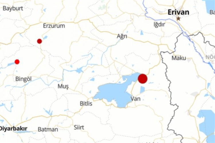 Van'da deprem