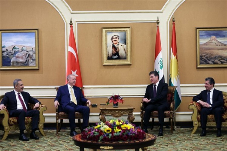 Cumhurbaşkanı Erdoğan, IKBY Başkanı Barzani ile görüştü