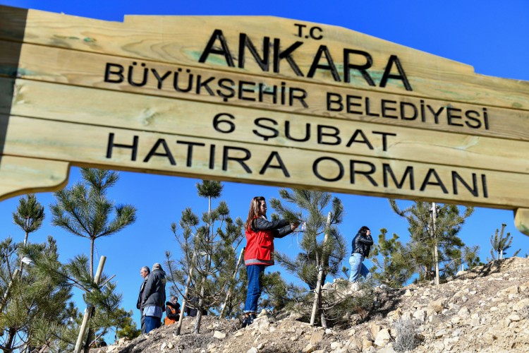 Ankara'da 6 şubat depremi anısına hatıra ormanı oluşturuldu