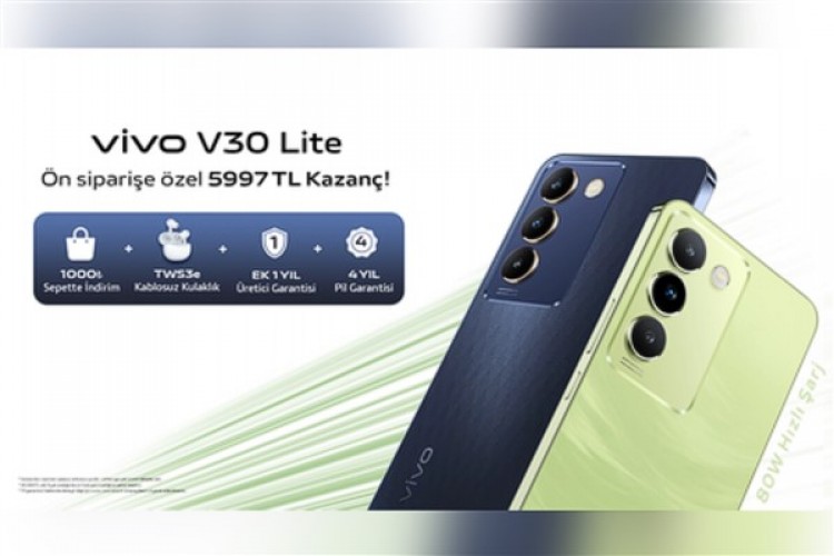 vivo V30 Lite, Türkiye'de ön satışa sunuluyor
