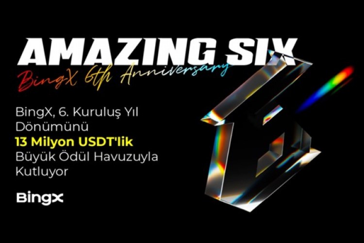 BingX, 6. kuruluş yıl dönümünü 13 milyon USDT'lik büyük ödül havuzuyla kutluyor