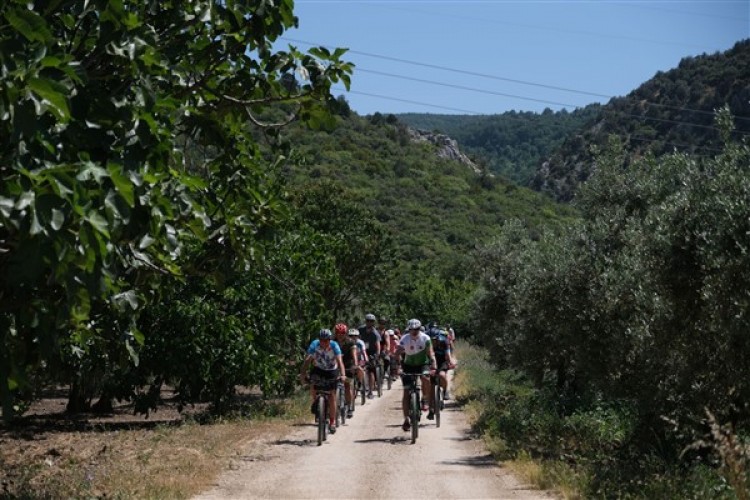 Bisiklet tutkunları Dünya Bisiklet Günü'nde Mysia Yolları'nda pedal çevirdi
