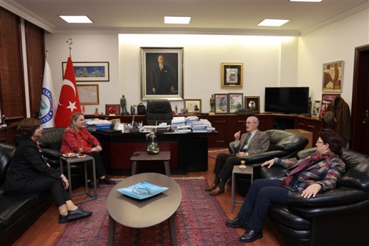 Şahin ve Hancıoğlu, Başkan Büyükerşen'i ziyaret etti