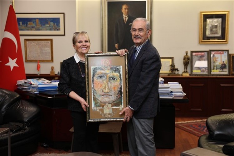 Serpil Akyıl, Başkan Büyükerşen'i ziyaret etti