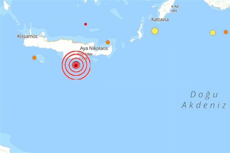 Akdeniz'de deprem