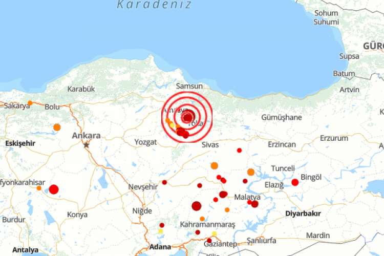Tokat'ta deprem