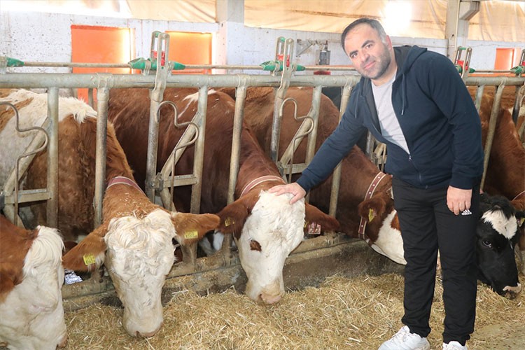 Şehir hayatından kaçtı, köyüne çiftlik kurdu