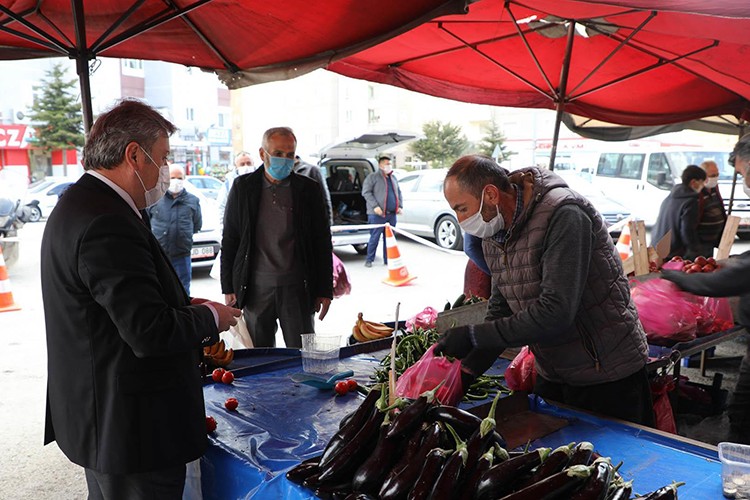 Başkan Palancıoğlu koronavirüs önlemlerini denetledi