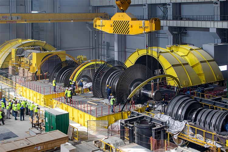 Türbin tesisinin basınç rotoru montajlandı