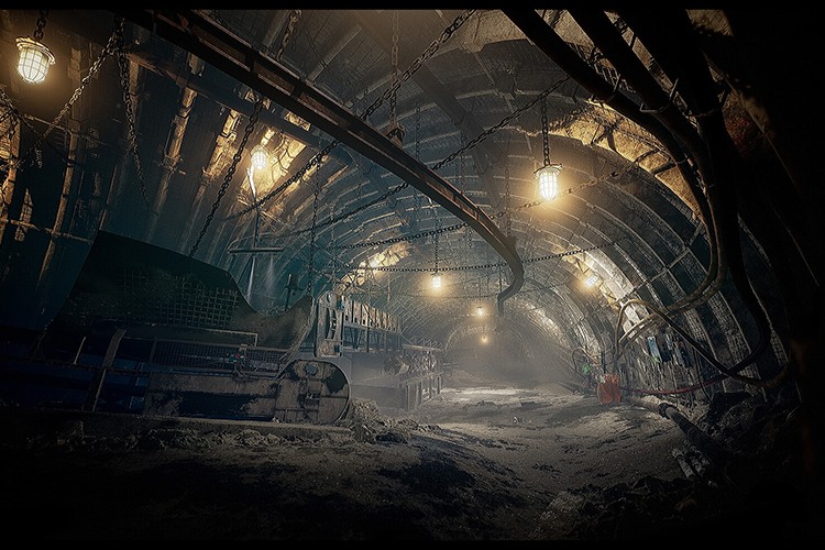 Kömürü çıkarmak için yeraltı madenciliği