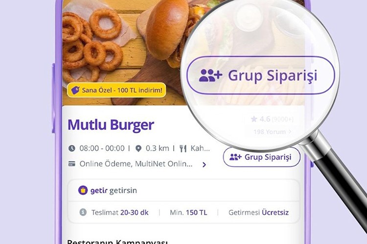 GetirYemek'ten Türkiye'de bir ilk: Grup siparişi özelliği