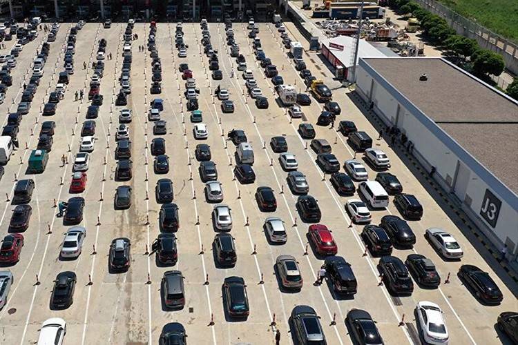 Kapıkule'de araç zinciri