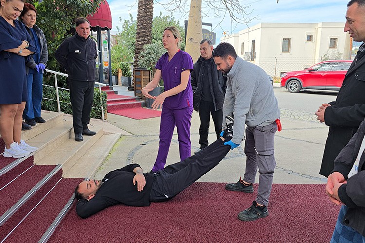 Bodrium Otel'de Deprem ve Yangına Karşı Tatbikat Yapıldı