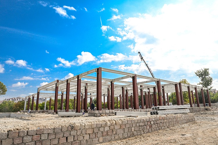 Malatya'da, Arslantepe Höyüğü Karşılama Merkezi inşası sürüyor