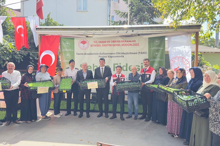 Sarıyer'de 62 üreticiye 112 bin fide dağıtıldı