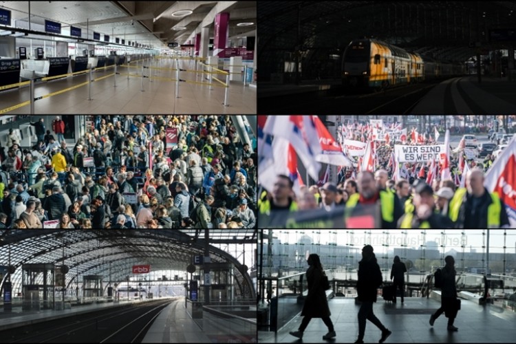 Almanya'da grevler nedeniyle kaybedilen iş günü sayısı 1,5 milyona ulaştı