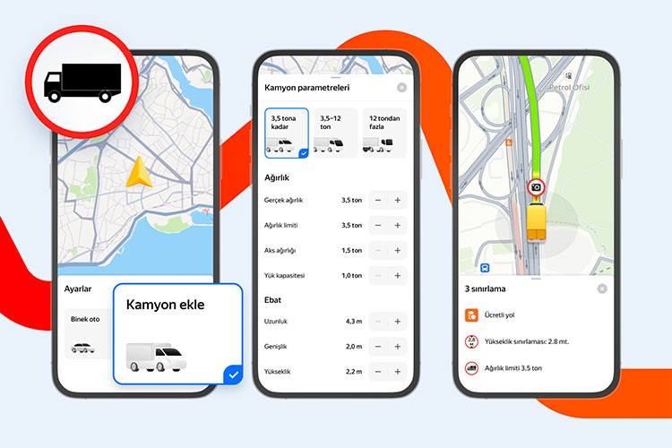 Kamyonlara Özel Navigasyon Özelliğini Türkiye'de Kullanıma Sundu
