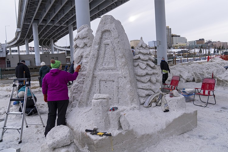 Alaska'da kar sanata dönüştü