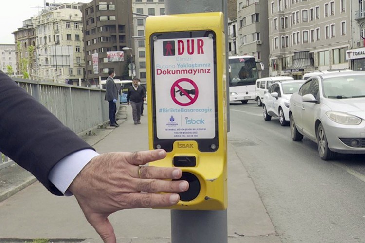 Temassız yaya butonu