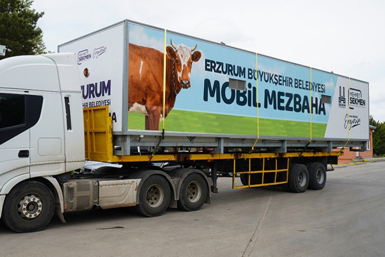 Erzurum Büyükşehir'den kardeş şehir Adıyaman'a mobil mezbaha