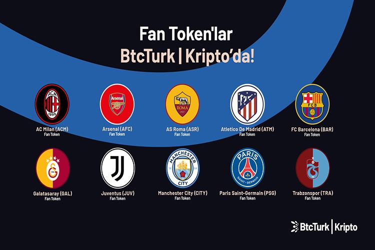 Dünyaca ünlü takımların Fan Token'ları BtcTurk Kripto'da