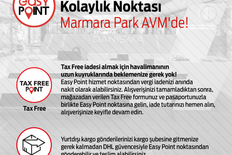 Easy Point artık Marmara Park AVM'de