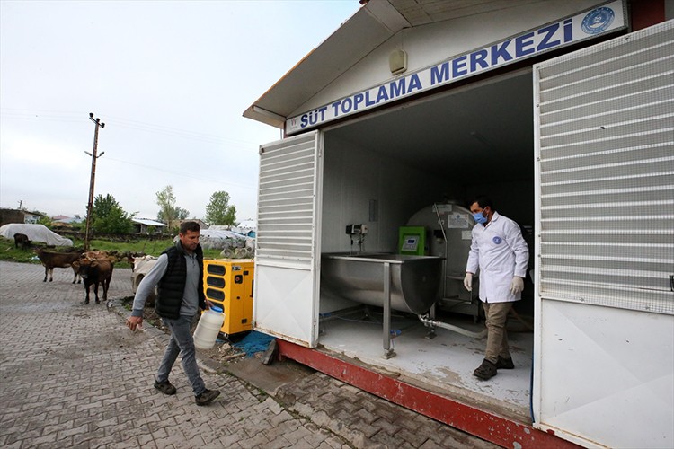 7 köyde kurulan süt toplama merkezlerinden 550 üretici faydalanıyor