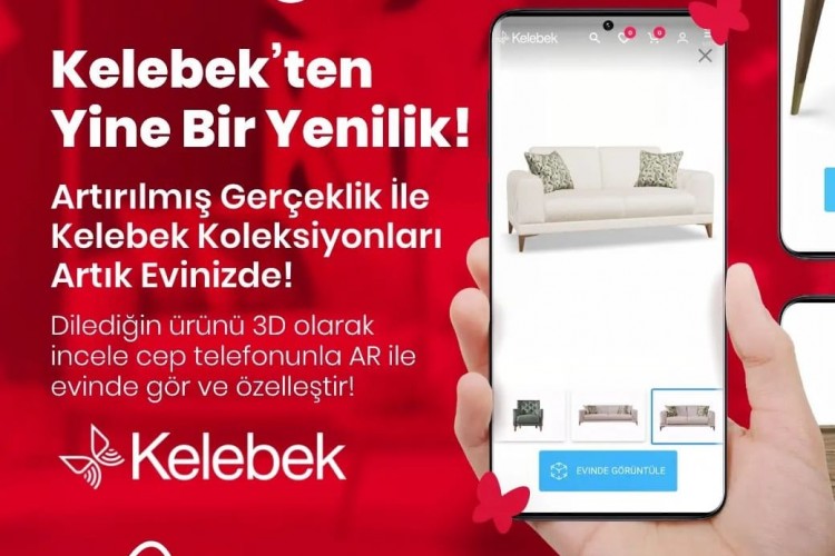 Kelebek Mobilya'nın Özel Koleksiyonları Artırılmış Gerçeklik ile Evlerde