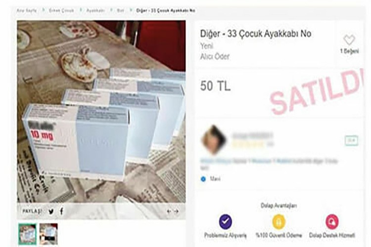 Internette 2. el ilaç satışı