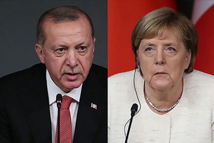 Erdoğan-Merkel ile görüştü