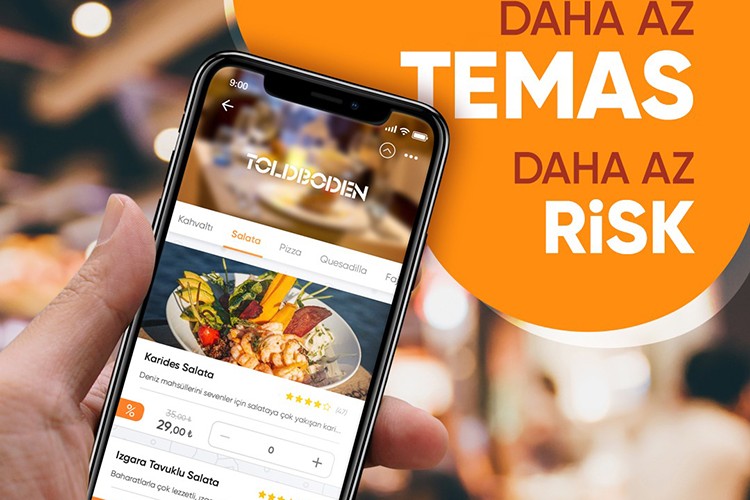 Restoranlarda temassız sipariş
