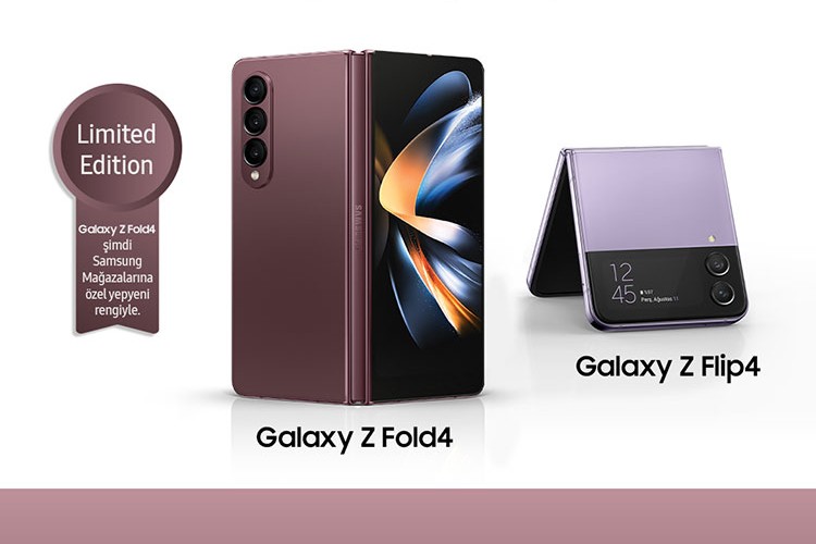 Galaxy Z Fold4, şimdi yeni 'Burgundy' renk seçeneğiyle satışta