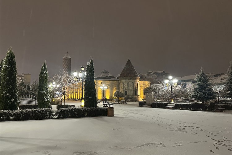 Erzurum'da kar etkili oldu