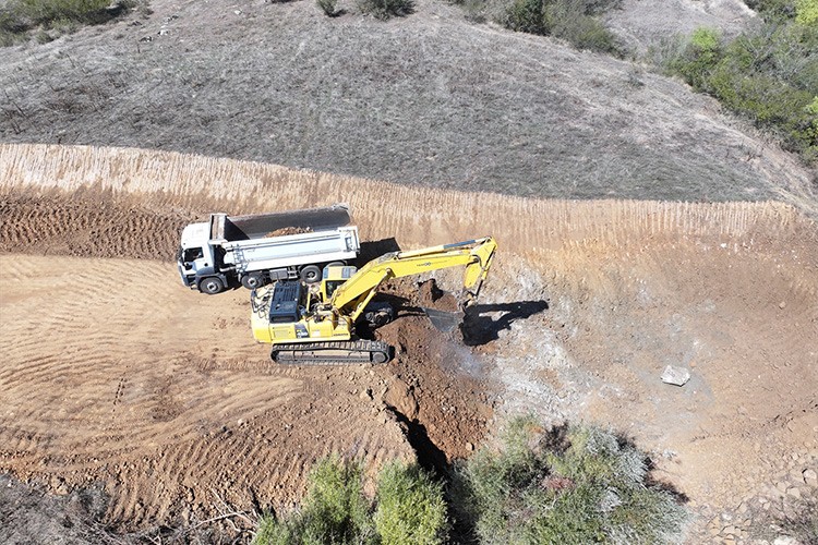 Edirne'de Çömlekköy Barajı'nın yapımı sürüyor