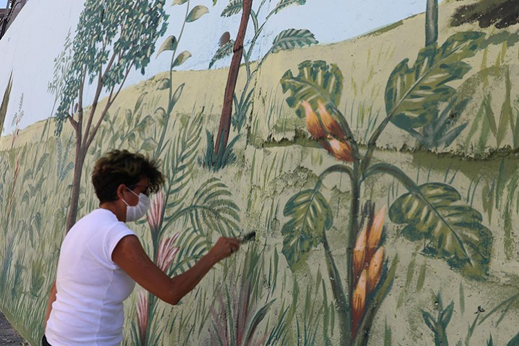 Çevreye uyumlu duvarlar sanata dönüştü