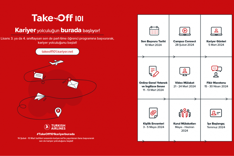 THY ve Kariyer.net Take-Off 101 için güçlerini birleştirdi