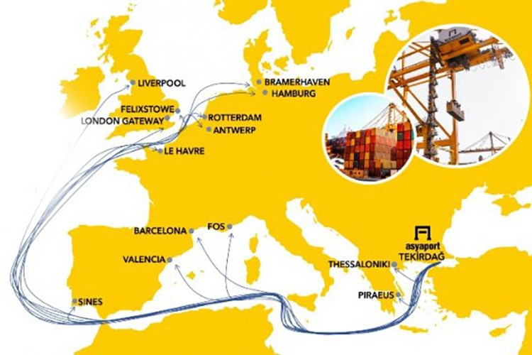 ASYAPORT'tan Avrupa'ya 5 direkt servis