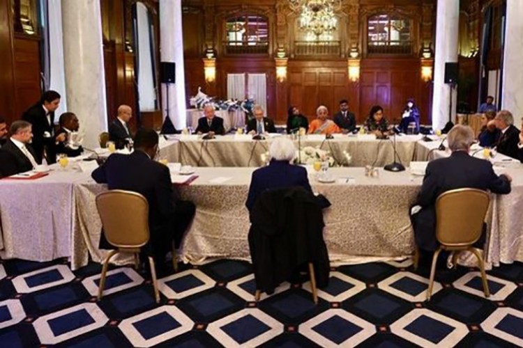 Nebati, G20 üyesi ülke maliye bakanlarıyla bir araya geldi