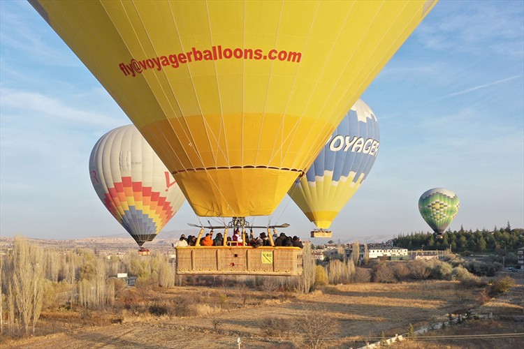Nevşehir'de öğretmenlere yönelik sıcak hava balon turu düzenlendi