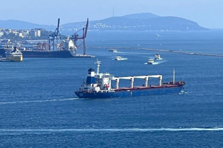 Mısır yüklü gemi Razoni, İstanbul Boğazı'nı geçti