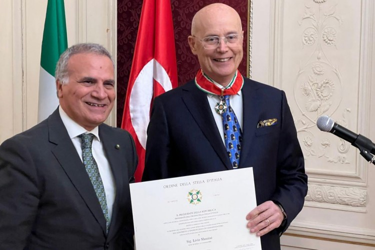 İtalyan Ticaret ve Sanayi Odası Başkanı Manzini'ye 'Komutan' nişanı