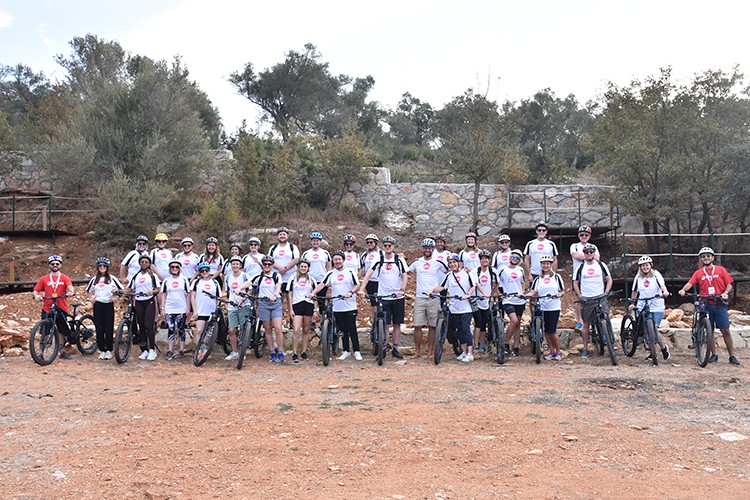 İngiliz turizmciler Bodrum'da bisiklet turuna katıldı