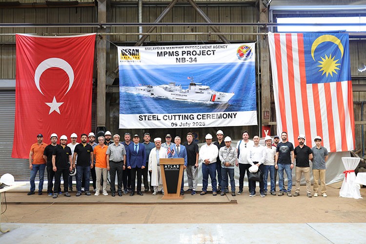 Maksatlı sahil güvenlik gemisinin sac kesme töreni yapıldı