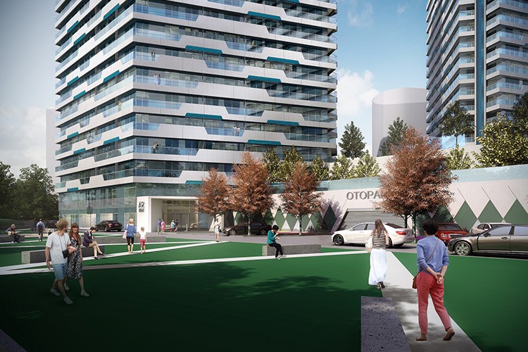 Yeni moda geniş ve balkonlu konut